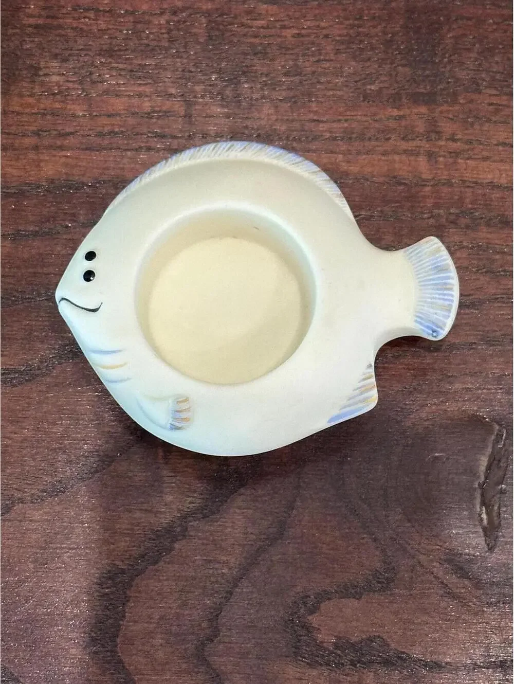 Vintage 1990's Partylite Ceramic/Porcelain Aqua Pals Set of 3 Fish Candleholders - Picture 2 of 7